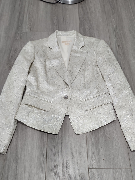 Michael Kors Jackets & Blazers - Michael Kors Cream Floral Brocade Blazer with Metallic Sheen